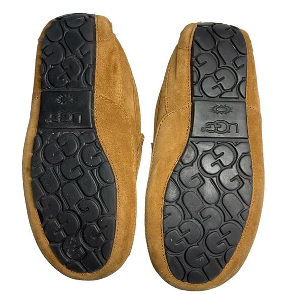 UGG Men's Ascot Chestnut Suede Leather Slippers Size 7 - Picture 11 of 15
